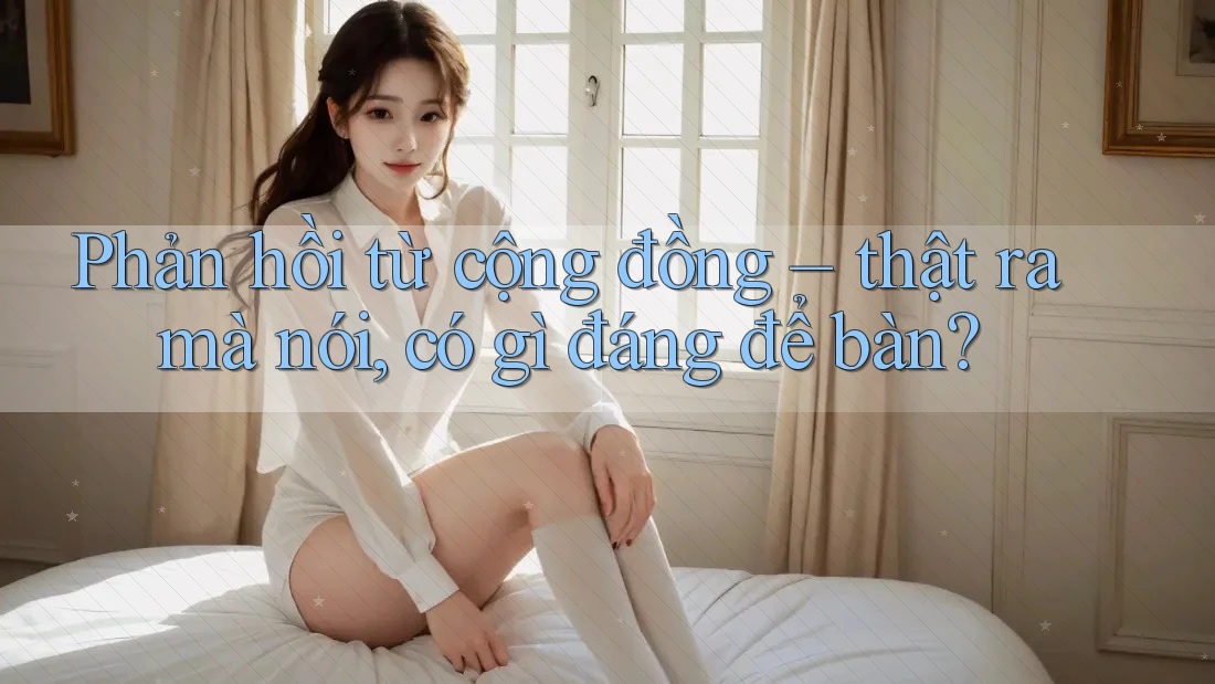 Phản hồi từ cộng đồng – thật ra mà nói, có gì đáng để bàn? Phản hồi từ cộng đồng – thật ra mà nói, có gì đáng để bàn?